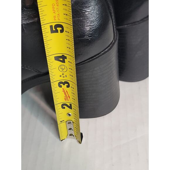 VGT No Boundaries 90s Y2K Black Chunky Platform Heel Boots Lace Up 7 Goth Grunge - Picture 13 of 14